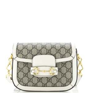 Gucci Horsebit Shoulder Bag Gg Coated #228040G20B